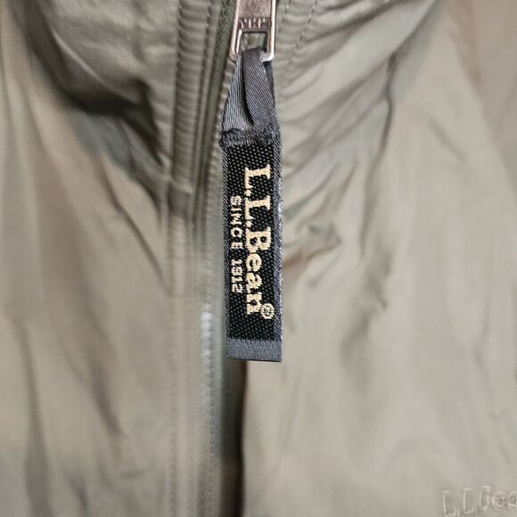 Vintage LL Bean Bomber Jacket Fleece Lined Mens XL Olive Military Green - Picture 3 of 12